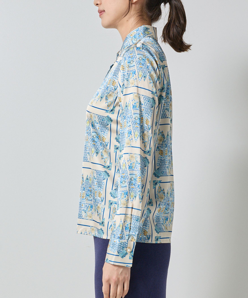 NARACAMICIE（ナラカミーチェ）の「【NARACAMICIE】GENIUS森柄長袖シャツ（シャツ/ブラウス・レディース・ブラウン/グレー・S/M/L/XL）」の6枚目の写真