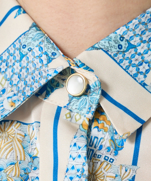 NARACAMICIE（ナラカミーチェ）の「【NARACAMICIE】GENIUS森柄長袖シャツ（シャツ/ブラウス・レディース・ブラウン/グレー・S/M/L/XL）」の9枚目の写真