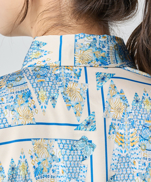 NARACAMICIE（ナラカミーチェ）の「【NARACAMICIE】GENIUS森柄長袖シャツ（シャツ/ブラウス・レディース・ブラウン/グレー・S/M/L/XL）」の10枚目の写真