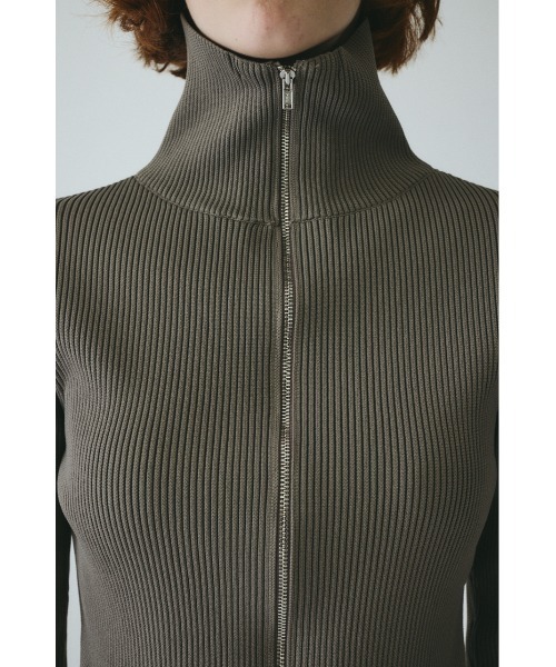 HeRIN.CYE(ヘリンドットサイ)の「Zip up knit tops ジップアップニットトップス(ニット/セーター・レディース・ライム/ブラック/ライトブラウン・FREE)」の22枚目の写真
