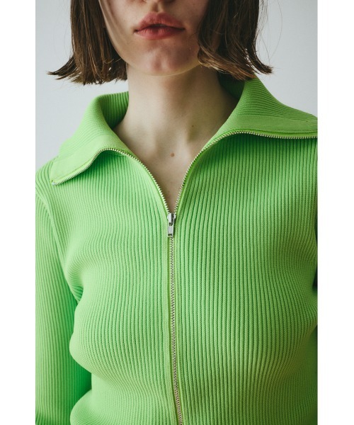 HeRIN.CYE(ヘリンドットサイ)の「Zip up knit tops ジップアップニットトップス(ニット/セーター・レディース・ライム/ブラック/ライトブラウン・FREE)」の10枚目の写真