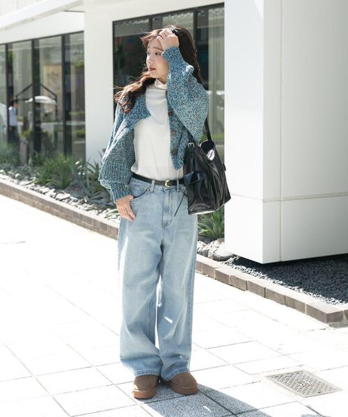 ITEMS URBANRESEARCH（アイテムズ アーバンリサーチ）の「2WAYミックスカラーニット（ニット/セーター・レディース・ピンク/ブルー・FREE）」の3枚目の写真