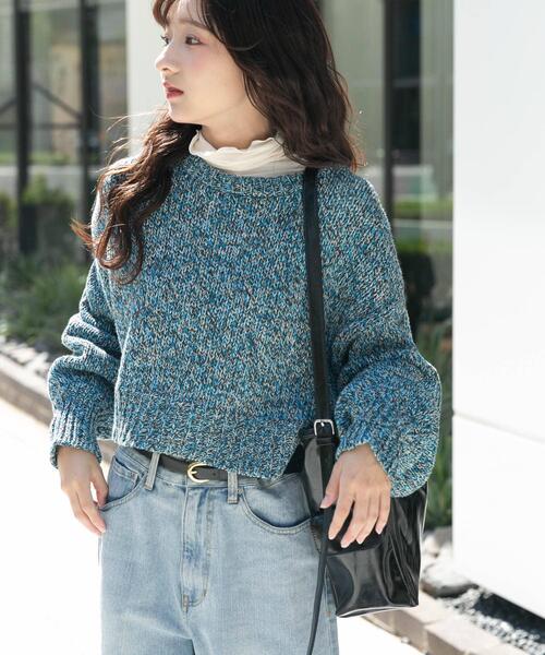 ITEMS URBANRESEARCH（アイテムズ アーバンリサーチ）の「2WAYミックスカラーニット（ニット/セーター・レディース・ピンク/ブルー・FREE）」の17枚目の写真