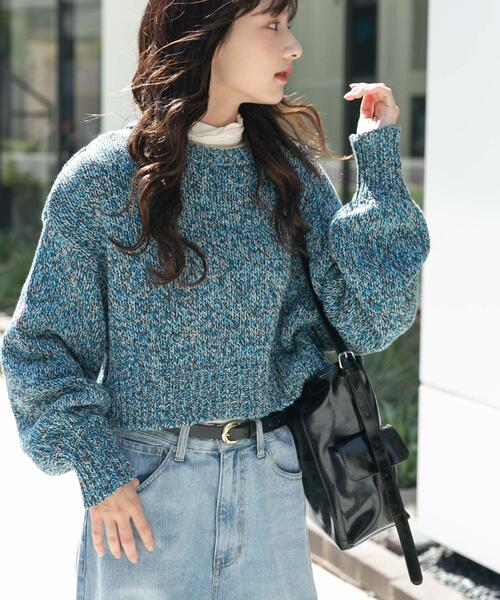 ITEMS URBANRESEARCH（アイテムズ アーバンリサーチ）の「2WAYミックスカラーニット（ニット/セーター・レディース・ピンク/ブルー・FREE）」の18枚目の写真