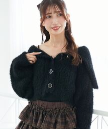 MAJESTIC LEGON | キラフワビッグカラーハートカーデ(カーディガン/ボレロ)