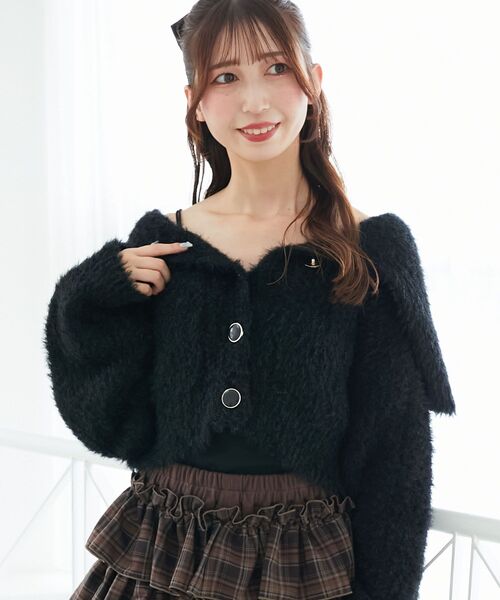 セール】キラフワビッグカラーハートカーデ（カーディガン/ボレロ