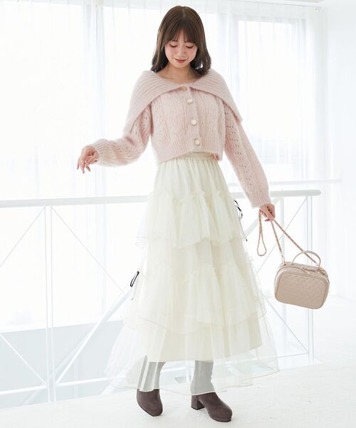 キラフワビッグカラーハートカーデ（カーディガン/ボレロ）｜MAJESTIC