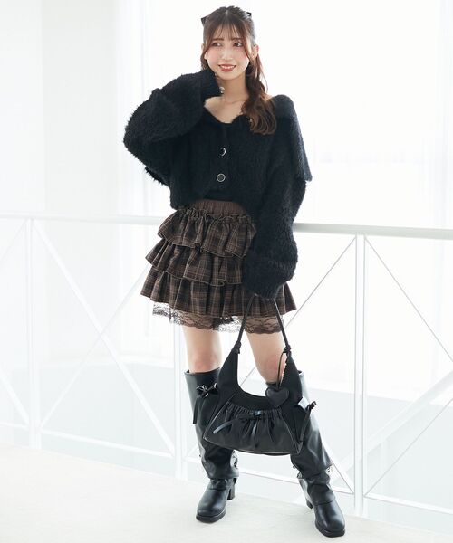 キラフワビッグカラーハートカーデ（カーディガン/ボレロ）｜MAJESTIC