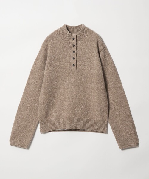 Steven Alan（スティーブンアラン）の「＜Steven Alan＞ウール シルク ヘンリーネック ニット（ニット/セーター・レディース・ベージュ/ライトブルー・FREE）」の5枚目の写真