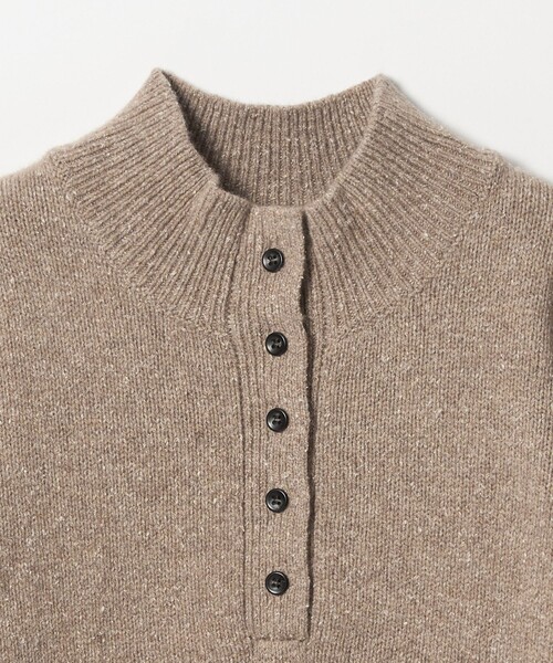 Steven Alan（スティーブンアラン）の「＜Steven Alan＞ウール シルク ヘンリーネック ニット（ニット/セーター・レディース・ベージュ/ライトブルー・FREE）」の7枚目の写真