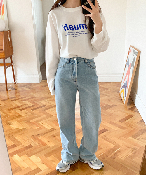 muahmuah（ムーアムーア）の「ワイドデニムパンツ [ライトブルー]（デニムパンツ・レディース・その他・SMALL/MEDIUM）」の8枚目の写真