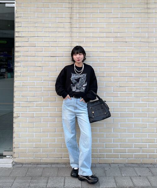 muahmuah（ムーアムーア）の「ワイドデニムパンツ [ライトブルー]（デニムパンツ・レディース・その他・SMALL/MEDIUM）」の16枚目の写真