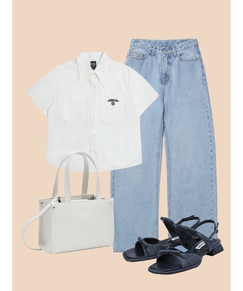 muahmuah（ムーアムーア）の「ワイドデニムパンツ [ライトブルー]（デニムパンツ・レディース・その他・SMALL/MEDIUM）」の17枚目の写真