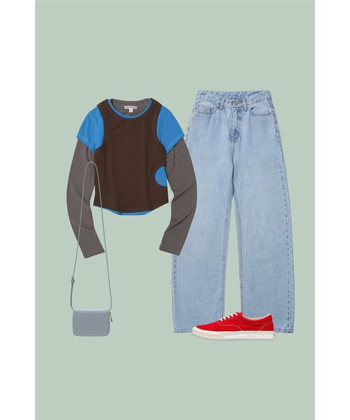 muahmuah（ムーアムーア）の「ワイドデニムパンツ [ライトブルー]（デニムパンツ・レディース・その他・SMALL/MEDIUM）」の19枚目の写真