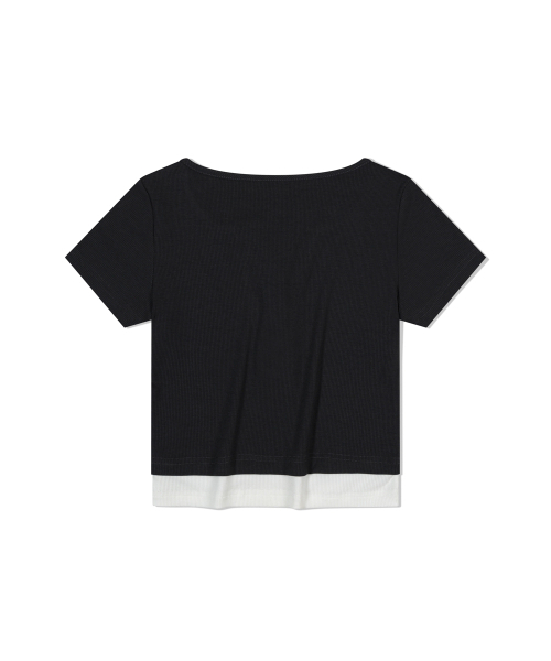 MOAA(モア)の「レイヤードヘンリーTシャツ(ブラック)(Tシャツ/カットソー・レディース・その他・SMALL/MEDIUM)」の3枚目の写真