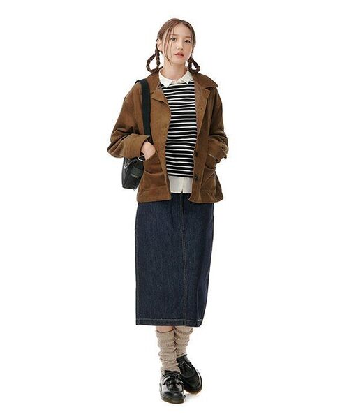 MUSINSA STANDARD WOMAN（ムシンサスタンダードウーマン）の「ウィメンズストライプボートネック長袖Tシャツ[ブラック/アイボリー]（Tシャツ/カットソー・レディース・その他・SMALL/MEDIUM/X-SMALL/LARGE）」の7枚目の写真