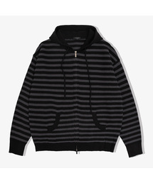 ジップアップ」に該当するメンズのニット/セーター（ブラック/黒色系