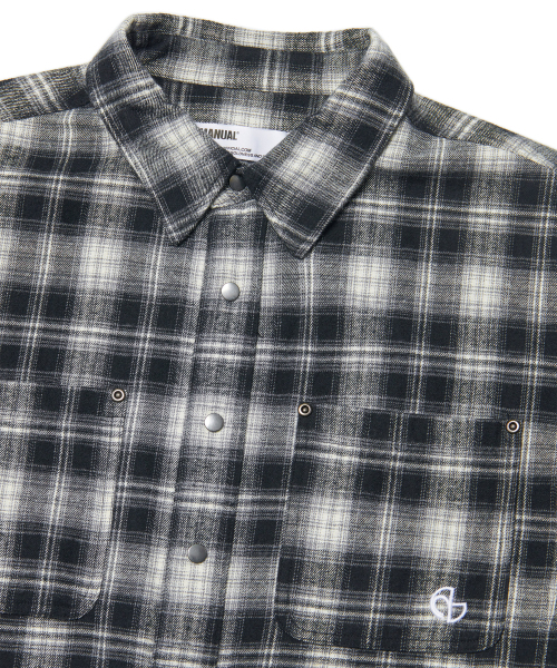 NOMANUAL(NOMANUAL)の「FLANNEL CHECK SHIRT JACKET - BLACK(シャツ/ブラウス・レディース・その他・SMALL/MEDIUM/LARGE)」の6枚目の写真