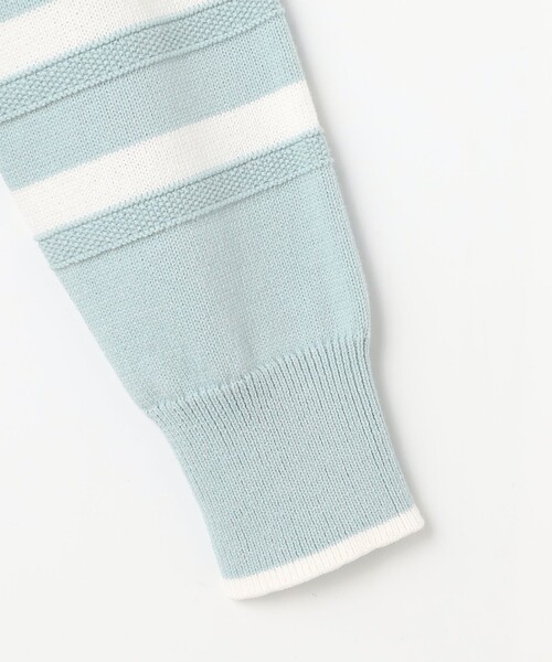 J.PRESS(ジェイプレス)の「Cotton Polyester カラーボーダー ニット(ニット/セーター・レディース・ネイビー系1/ライトグリーン系1・T13)」の11枚目の写真