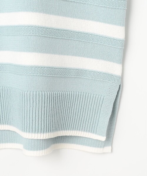 J.PRESS(ジェイプレス)の「Cotton Polyester カラーボーダー ニット(ニット/セーター・レディース・ネイビー系1/ライトグリーン系1・T13)」の12枚目の写真