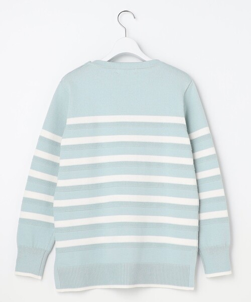 J.PRESS(ジェイプレス)の「Cotton Polyester カラーボーダー ニット(ニット/セーター・レディース・ネイビー系1/ライトグリーン系1・T13)」の13枚目の写真