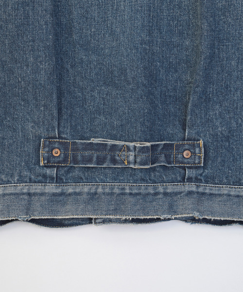 VICTIM（ヴィクティム）の「VICTIM ヴィクティム / VICTIM×HAGUN 2nd TYPE LARGE TRACKER JACKET コラボレーションヴィンテージデニムジャケット / VTM-25-O-108（デニムジャケット・メンズ・ブルー/ブラック・1/2/3）」の11枚目の写真