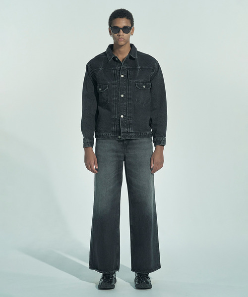 VICTIM（ヴィクティム）の「VICTIM ヴィクティム / VICTIM×HAGUN 2nd TYPE LARGE TRACKER JACKET コラボレーションヴィンテージデニムジャケット / VTM-25-O-108（デニムジャケット・メンズ・ブルー/ブラック・1/2/3）」の16枚目の写真