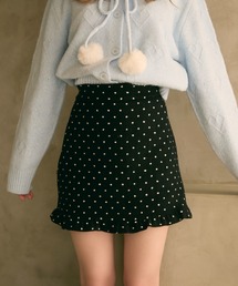 TITTY&CO.（ティティーアンドコー）の「ドット柄フリルミニスカート（スカート・レディース）」