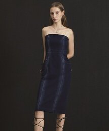 PRENDA（プレンダ）の「DENIM TERRY TUBE DRESS MID BLUE（ワンピース）」