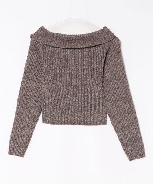 esutoreja（エストレジャ）の「オフショルダーリブニット（ニット/セーター・レディース・グレイッシュベージュ/チャコール/ブラウン・FREE）」の21枚目の写真