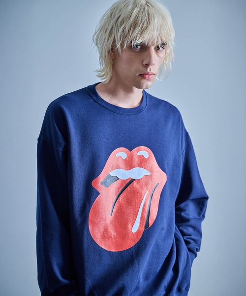 JUGLANS(ユグランス)の「The Rolling Stones ローリングストーンズ プリント スウェット(スウェット・メンズ・ネイビー・MEDIUM/LARGE/X-LARGE)」の1枚目の写真
