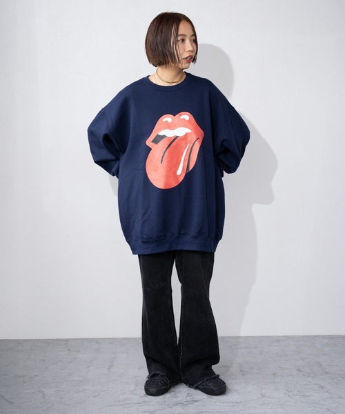 JUGLANS(ユグランス)の「The Rolling Stones ローリングストーンズ プリント スウェット(スウェット・メンズ・ネイビー・MEDIUM/LARGE/X-LARGE)」の7枚目の写真