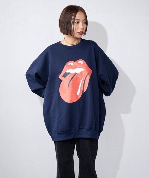 JUGLANS(ユグランス)の「The Rolling Stones ローリングストーンズ プリント スウェット(スウェット・メンズ・ネイビー・MEDIUM/LARGE/X-LARGE)」の3枚目の写真