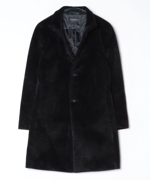 TORNADO MART(トルネードマート)の「クリスタルシャギースタンドカラーコート(ステンカラーコート・メンズ・ダークグリーン/ブラック・MEDIUM/LARGE/LL/XXL)」の1枚目の写真