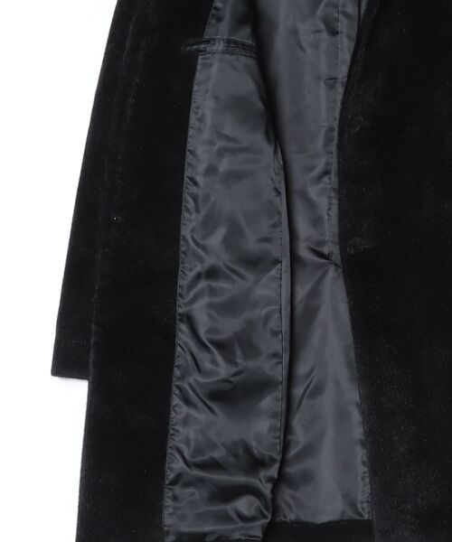 TORNADO MART(トルネードマート)の「クリスタルシャギースタンドカラーコート(ステンカラーコート・メンズ・ダークグリーン/ブラック・MEDIUM/LARGE/LL/XXL)」の4枚目の写真