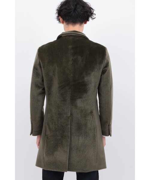 TORNADO MART(トルネードマート)の「クリスタルシャギースタンドカラーコート(ステンカラーコート・メンズ・ダークグリーン/ブラック・MEDIUM/LARGE/LL/XXL)」の10枚目の写真