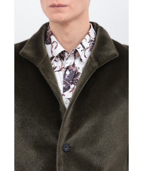 TORNADO MART(トルネードマート)の「クリスタルシャギースタンドカラーコート(ステンカラーコート・メンズ・ダークグリーン/ブラック・MEDIUM/LARGE/LL/XXL)」の11枚目の写真