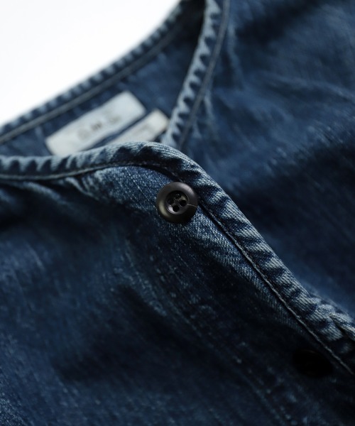 D.M.G.（ドミンゴ）の「[D.M.G / ディーエムジー] 10ozジェルドデニム シープショートジャケット（デニムジャケット・レディース・インディゴブルー・2/3）」の22枚目の写真