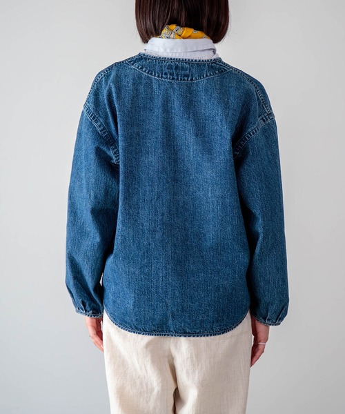 D.M.G.（ドミンゴ）の「[D.M.G / ディーエムジー] 10ozジェルドデニム シープショートジャケット（デニムジャケット・レディース・インディゴブルー・2/3）」の14枚目の写真