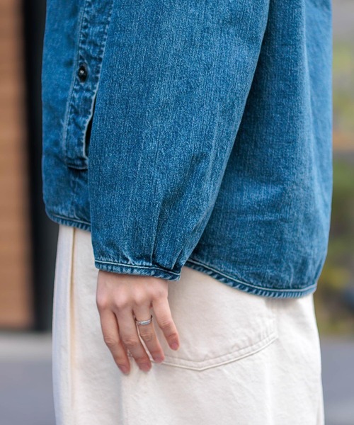 D.M.G.（ドミンゴ）の「[D.M.G / ディーエムジー] 10ozジェルドデニム シープショートジャケット（デニムジャケット・レディース・インディゴブルー・2/3）」の20枚目の写真