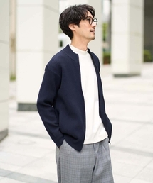 a.v.v | 【洗濯機で洗える】ポリエステルリブニットジップアップカーディガン(カーディガン/ボレロ)