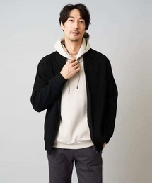 a.v.v（アーヴェヴェ）の「【洗濯機で洗える】ポリエステルリブニットジップアップカーディガン（カーディガン/ボレロ）」