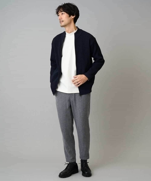 a.v.v(アーヴェヴェ)の「【洗濯機で洗える】ポリエステルリブニットジップアップカーディガン(カーディガン/ボレロ・メンズ・ネイビー/ブラック/グレー・46/48/50)」の13枚目の写真