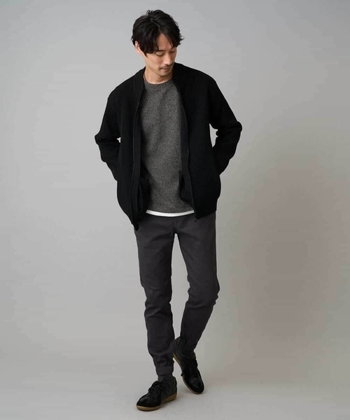 a.v.v(アーヴェヴェ)の「【洗濯機で洗える】ポリエステルリブニットジップアップカーディガン(カーディガン/ボレロ・メンズ・ネイビー/ブラック/グレー・46/48/50)」の19枚目の写真