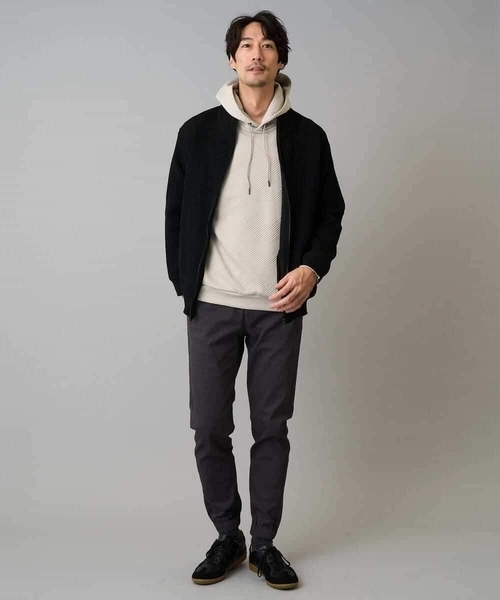 a.v.v(アーヴェヴェ)の「【洗濯機で洗える】ポリエステルリブニットジップアップカーディガン(カーディガン/ボレロ・メンズ・ネイビー/ブラック/グレー・46/48/50)」の21枚目の写真