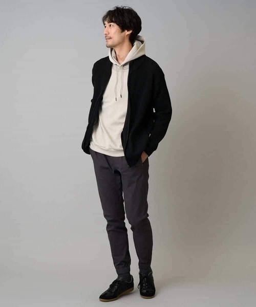 a.v.v(アーヴェヴェ)の「【洗濯機で洗える】ポリエステルリブニットジップアップカーディガン(カーディガン/ボレロ・メンズ・ネイビー/ブラック/グレー・46/48/50)」の22枚目の写真