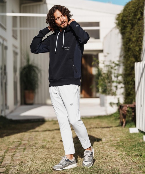 1minute 1second(ワンミニットワンセカンド)の「mp14363-heart embroidery high stretch fabric pants イージーパンツ(1M26H070)(その他パンツ・メンズ・ブラック/ネイビー/ホワイト・S/M/L/XL)」の8枚目の写真