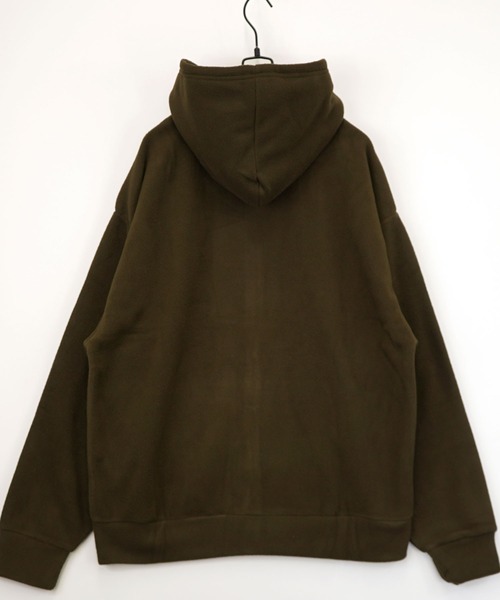 L'atelier(ラトリエ)の「ボリューム袖 ワイド フリース 無地 ジップパーカー(パーカー・メンズ・ネイビー系/オフホワイト/ブラック/チョコ・L/M/LL)」の22枚目の写真
