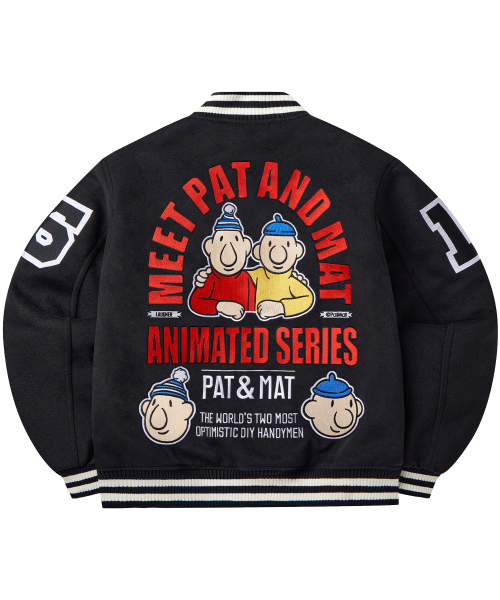 [PAT&MAT] パトマット アーチロゴ バーシティジャケット - ブラック