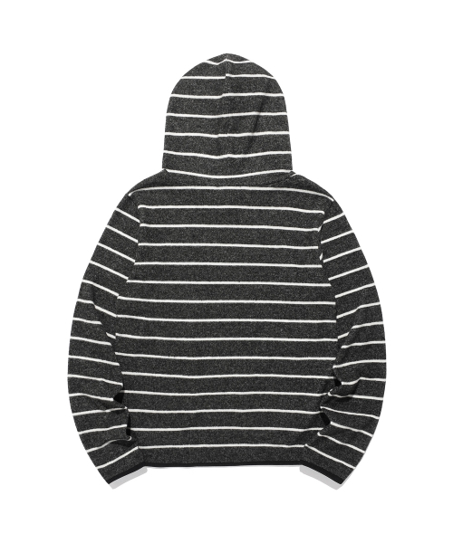 NICE GHOST CLUB（ナイスゴーストクラブ）の「STRIPE SLEEVELESS HOODIE_CHARCOAL(NG2FFFM401A)（パーカー・レディース・チャコール・SMALL/MEDIUM）」の2枚目の写真